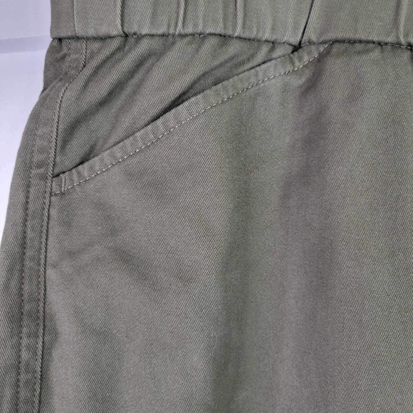 Land's End Pants Women's Plus Size 18 Green Pull On Tapered Leg Cotton Canvas - Picture 4 of 9